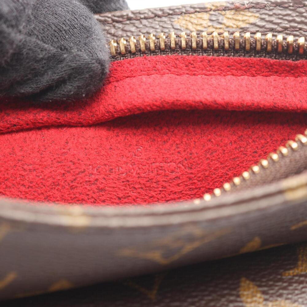 LOUIS VUITTON Brown Monogram Leather Pouch - Picture 4 of 8